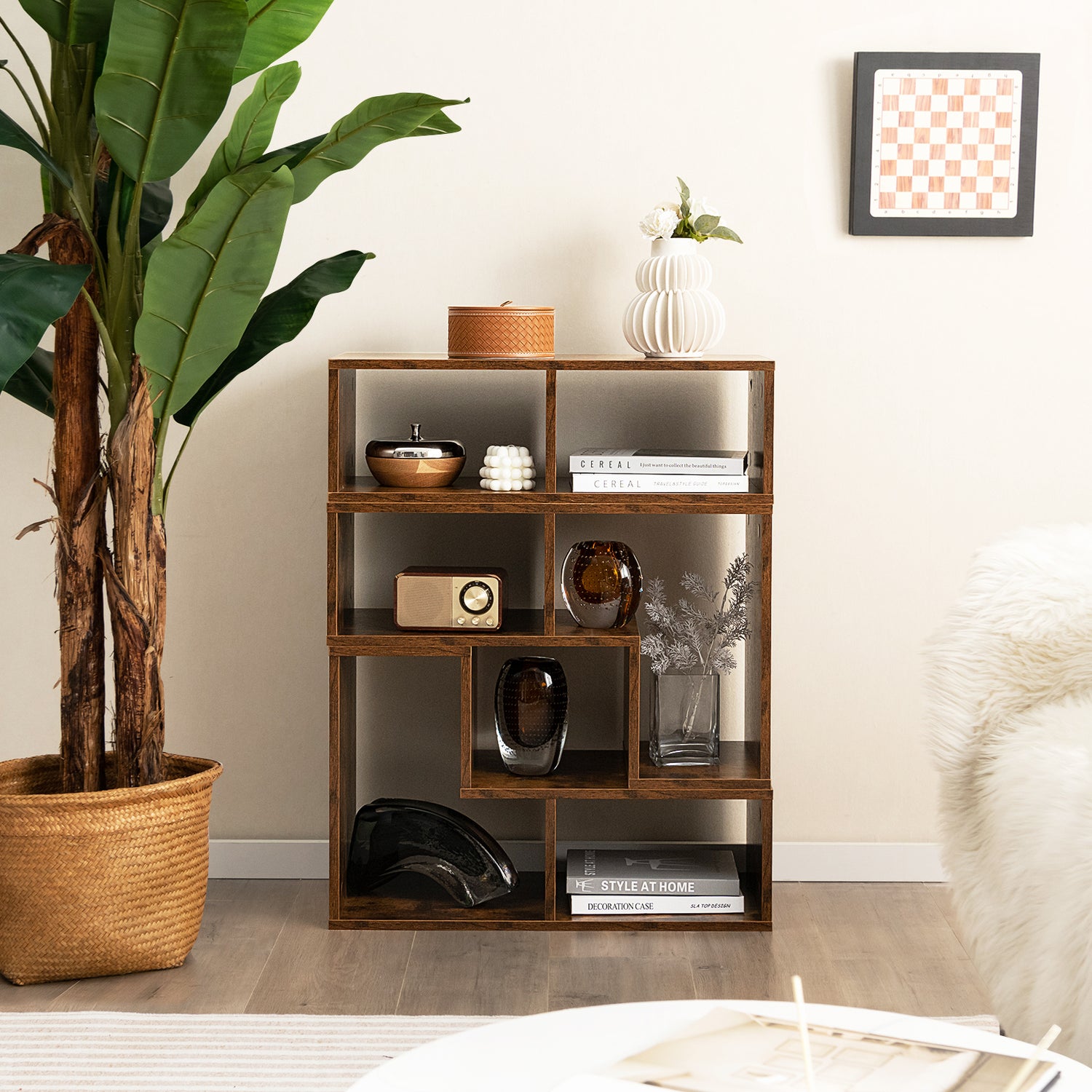 3 Pieces Adjustable TV Stand for TVs up to 65 Inch with Shelves