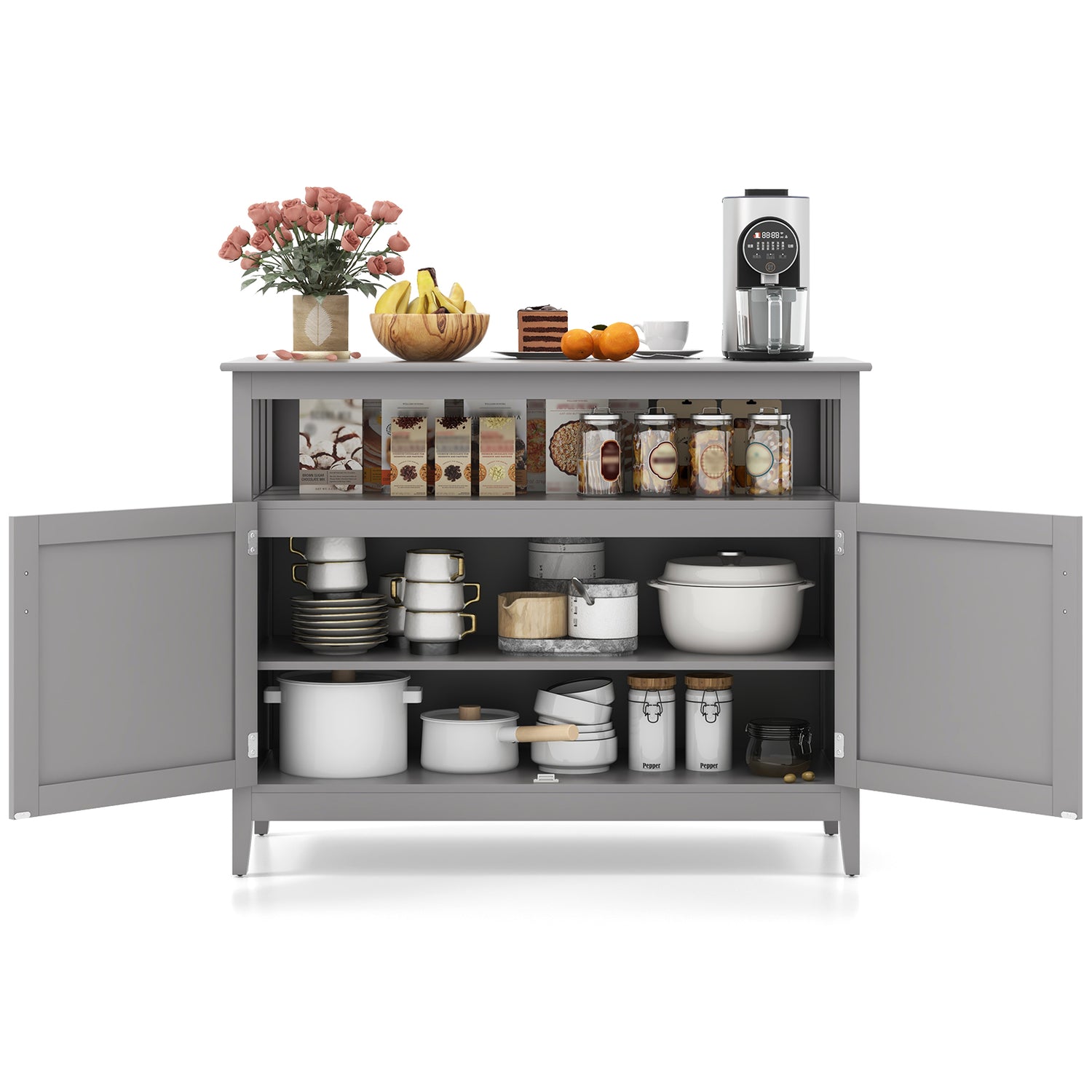 Modern Practical and Beautiful Wooden Kitchen Lockers with Large Storage Space
