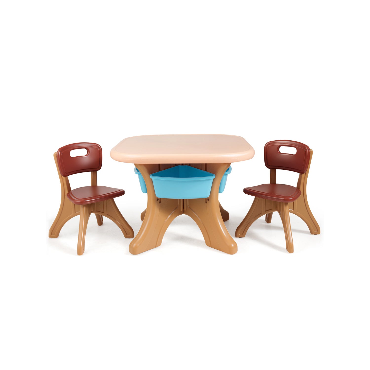In/Outdoor 3-Piece Plastic Children Play Table & Chair Set