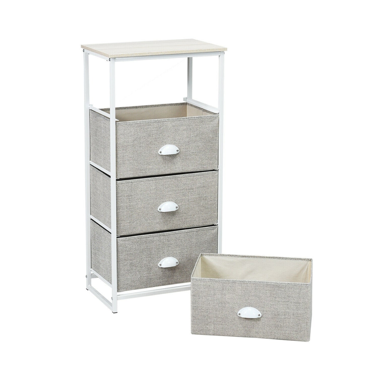 Chest Storage Tower Side Table Display Storage with 4 Drawers
