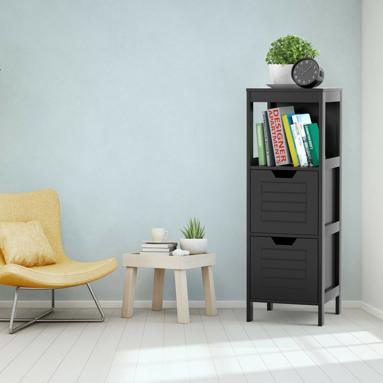 Floor Cabinet Multifunction Storage Rack Stand Organizer