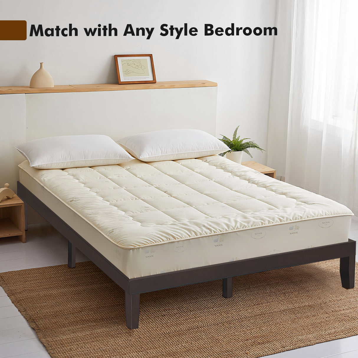 14 Inch King Size Wood Platform Bed Frame