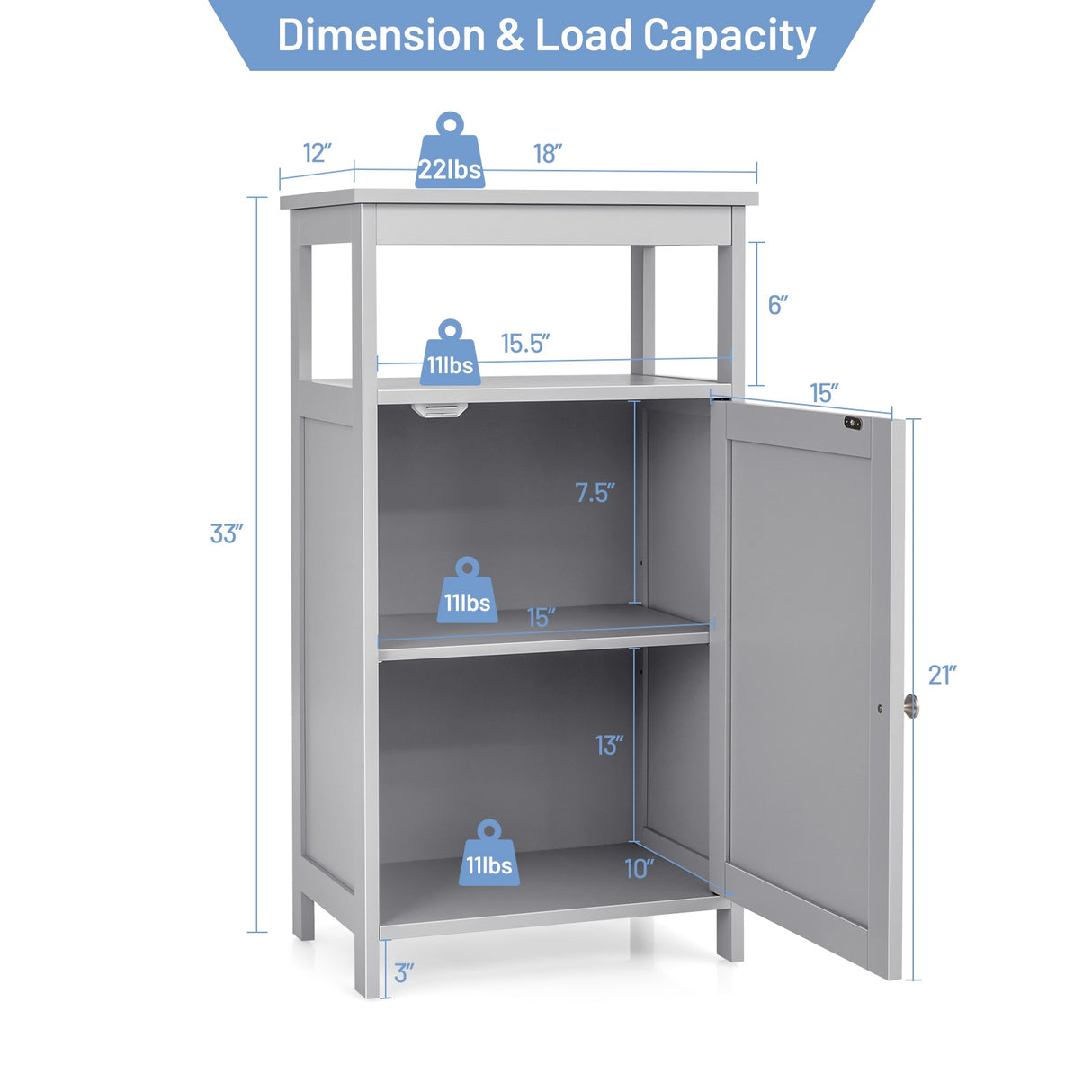 Floor Cabinet Multifunction Storage Rack Organizer Stand