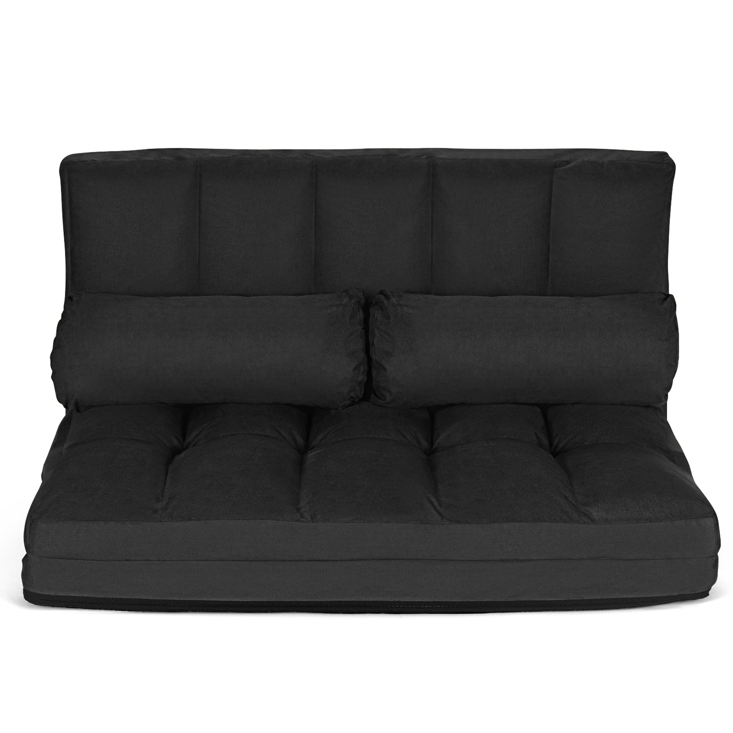 6-Position Foldable Floor Sofa Bed with Detachable Cloth Cover