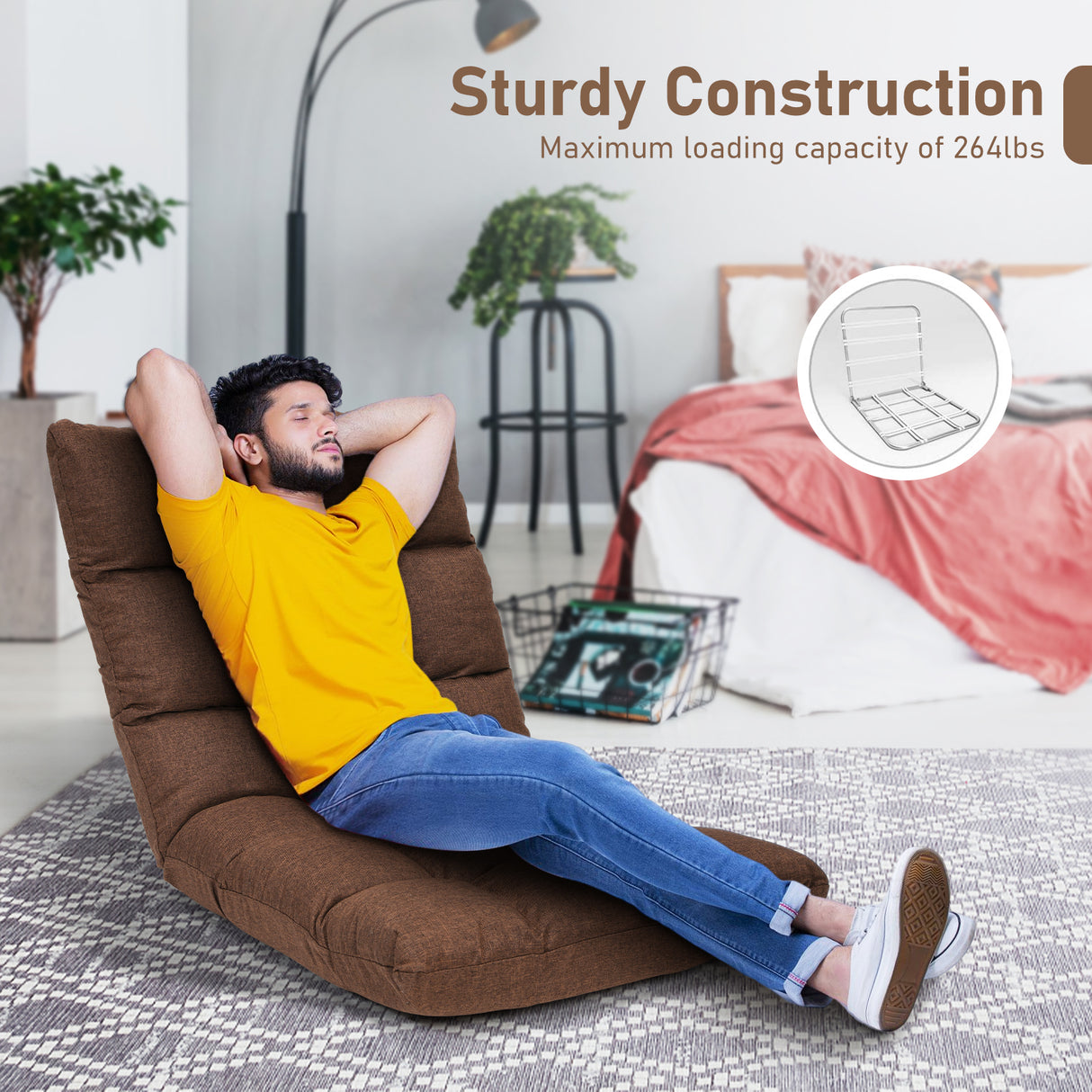 14-Position Adjustable Folding Lazy Gaming Sofa