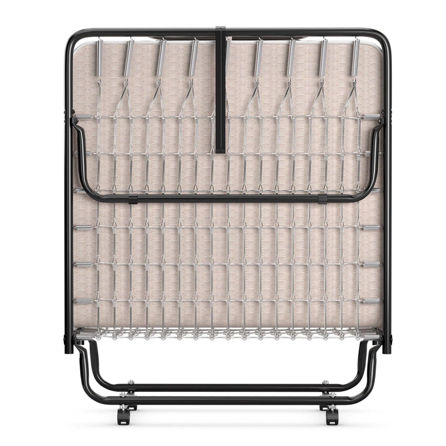 Rollaway Guest Bed with Sturdy Steel Frame and Memory Foam Mattress Made in Italy