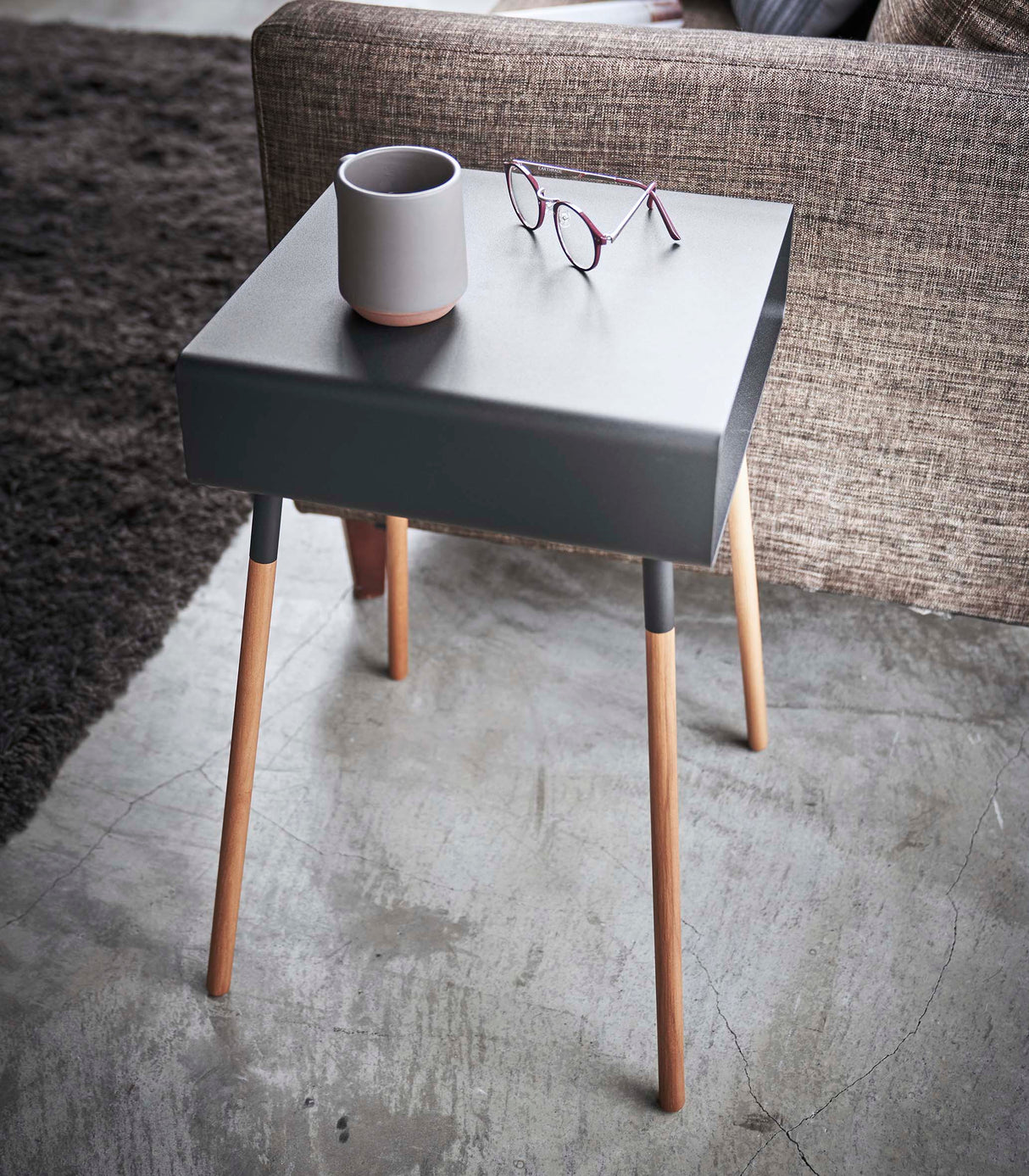 Storage Table - Tall (23" H) - Steel + Wood