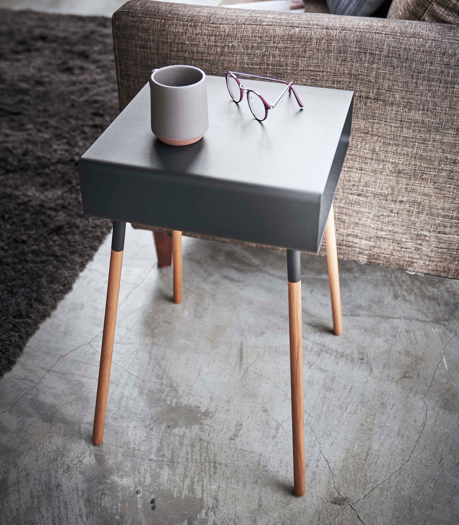 Storage Table - Tall (23" H) - Steel + Wood