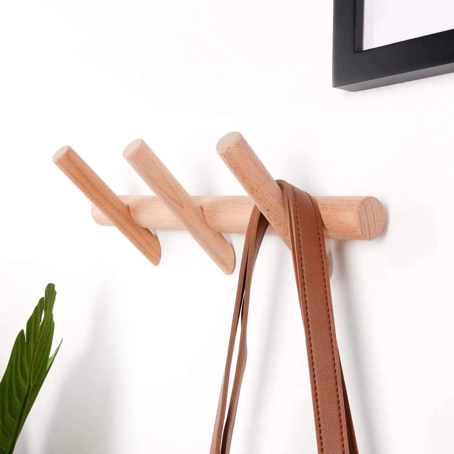 Boho Wood Coat Rack - Walnut & Beech Wood