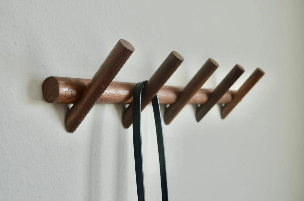 Walnut Wood Coat Rack