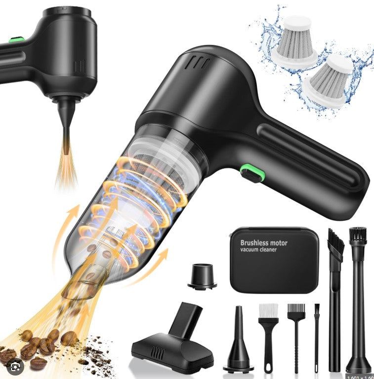 Car Vacuum Cleaner Portable Cordless, 15000PA Handheld Vacuum with High Power Brushless Motor