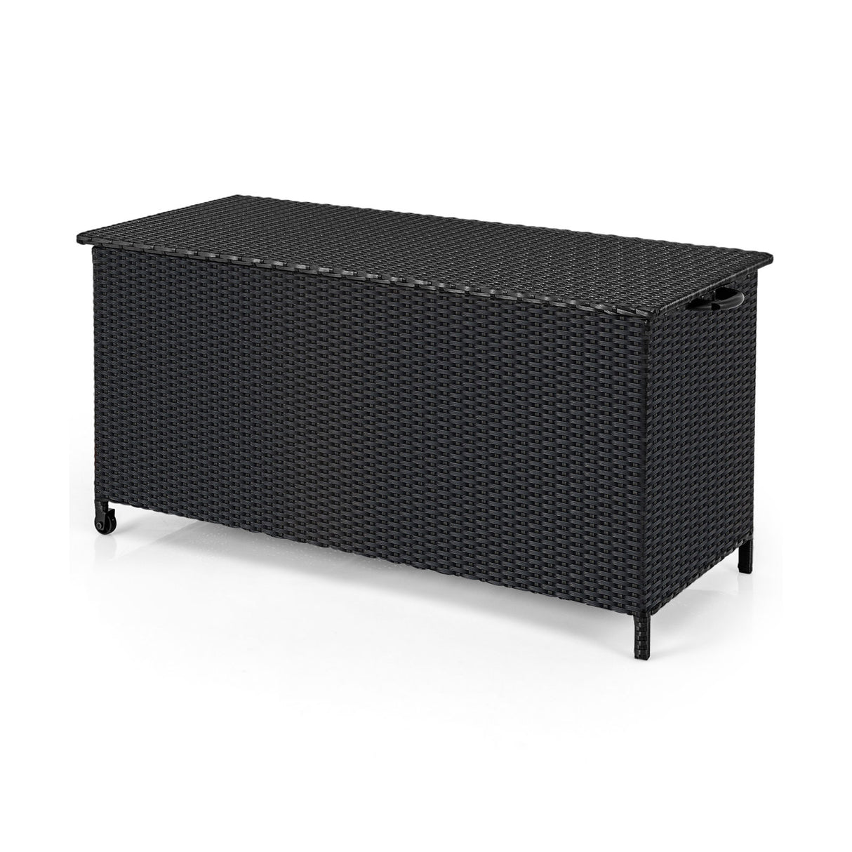 Indoor Outdoor 85 Gallon Storage Container with Waterproof Liner and Universal Wheels