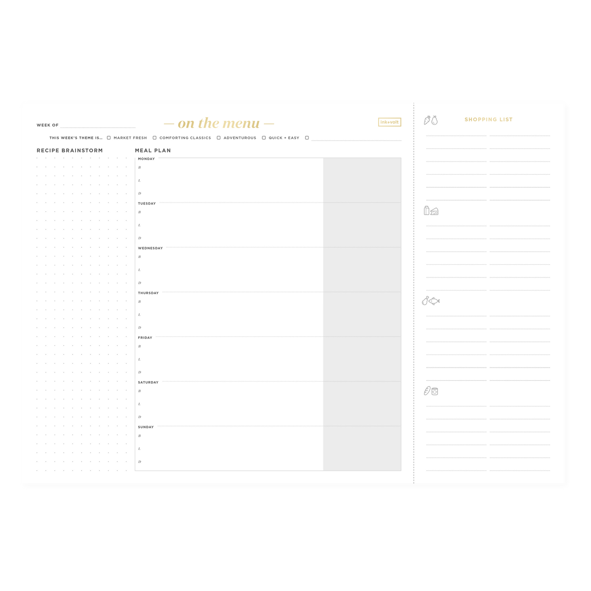 Meal Planning Pad
