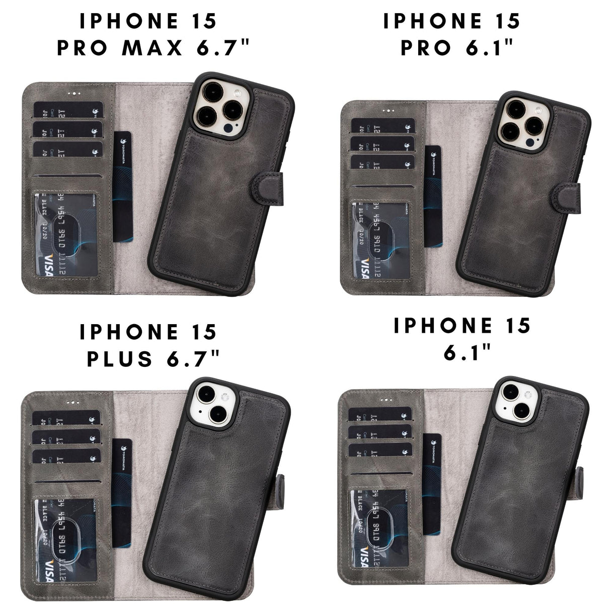 Casper Leather iPhone 15 Series Wallet Case