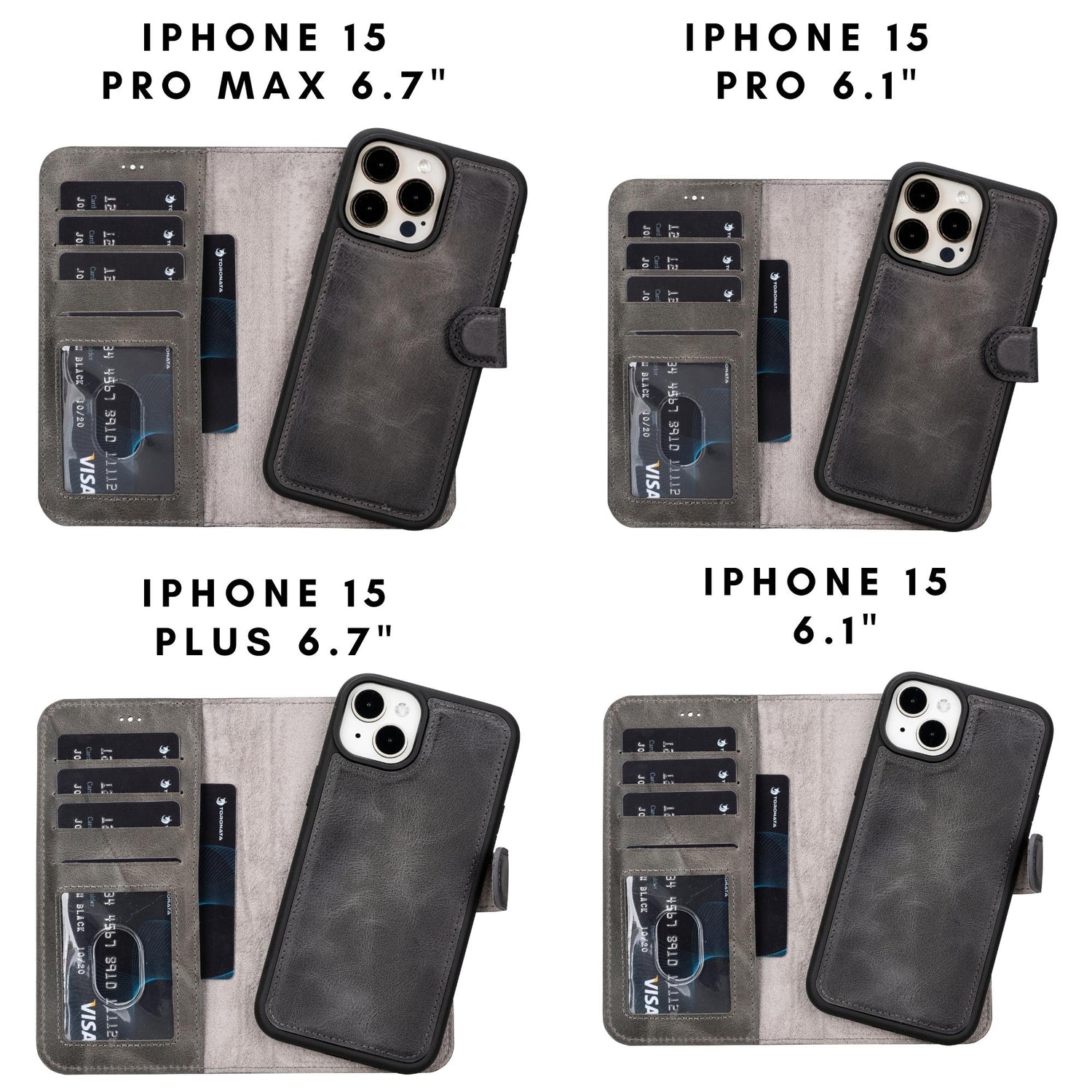 Casper Leather iPhone 15 Series Wallet Case