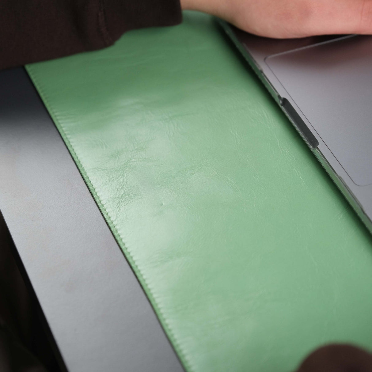 Jersey Green Leather Desk Pad for Office and Home