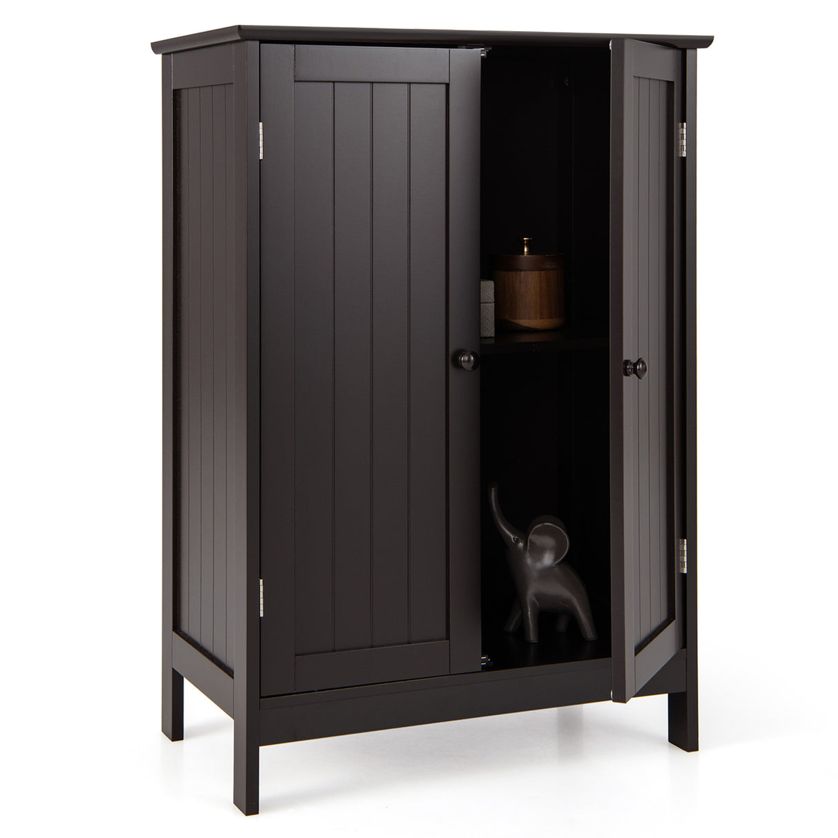 Bathroom Floor Storage Double Door Cupboard Cabinet