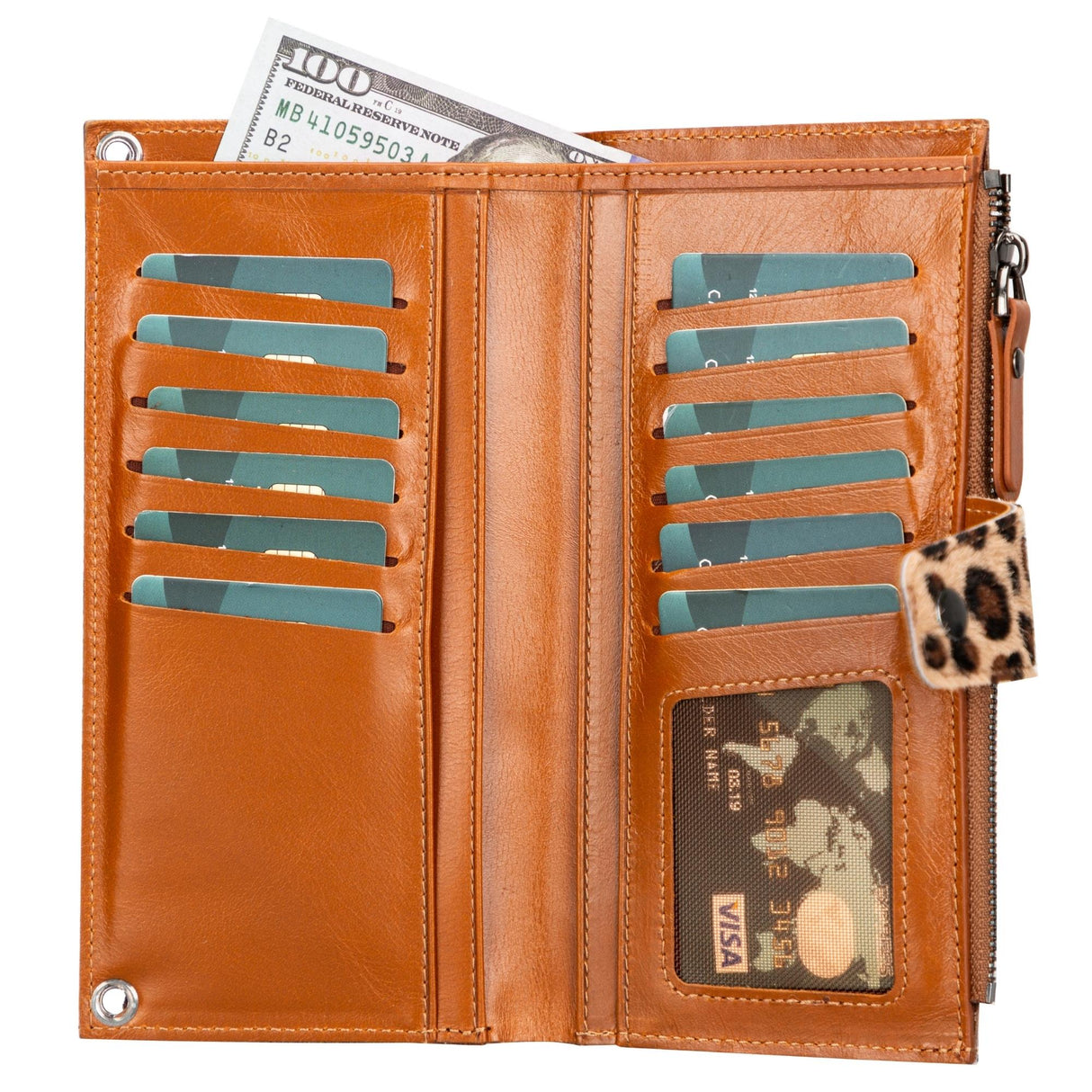 Kaycee Leather Women's Cell Phone Wallet with Strap