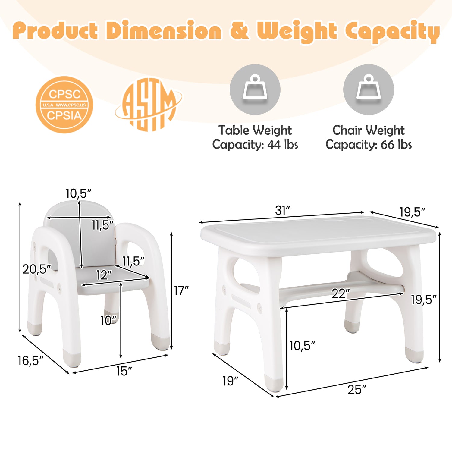 Kids Activity Table and Chair Set with Montessori Toys for Preschool and Kindergarten