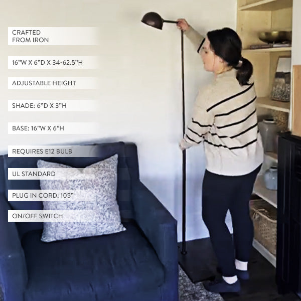 Adjustable Dome Iron Floor Lamp