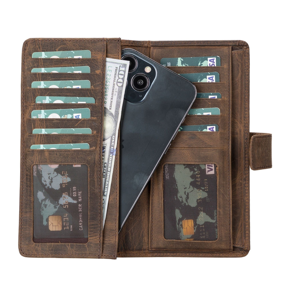 Lander Leather Phone Wallet and Multiple Card Holder for Women