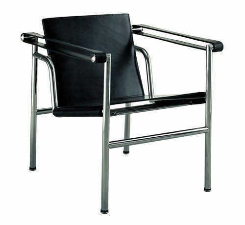 Le Corbusier Basculant Sling Chair (LC1) - Black Leather