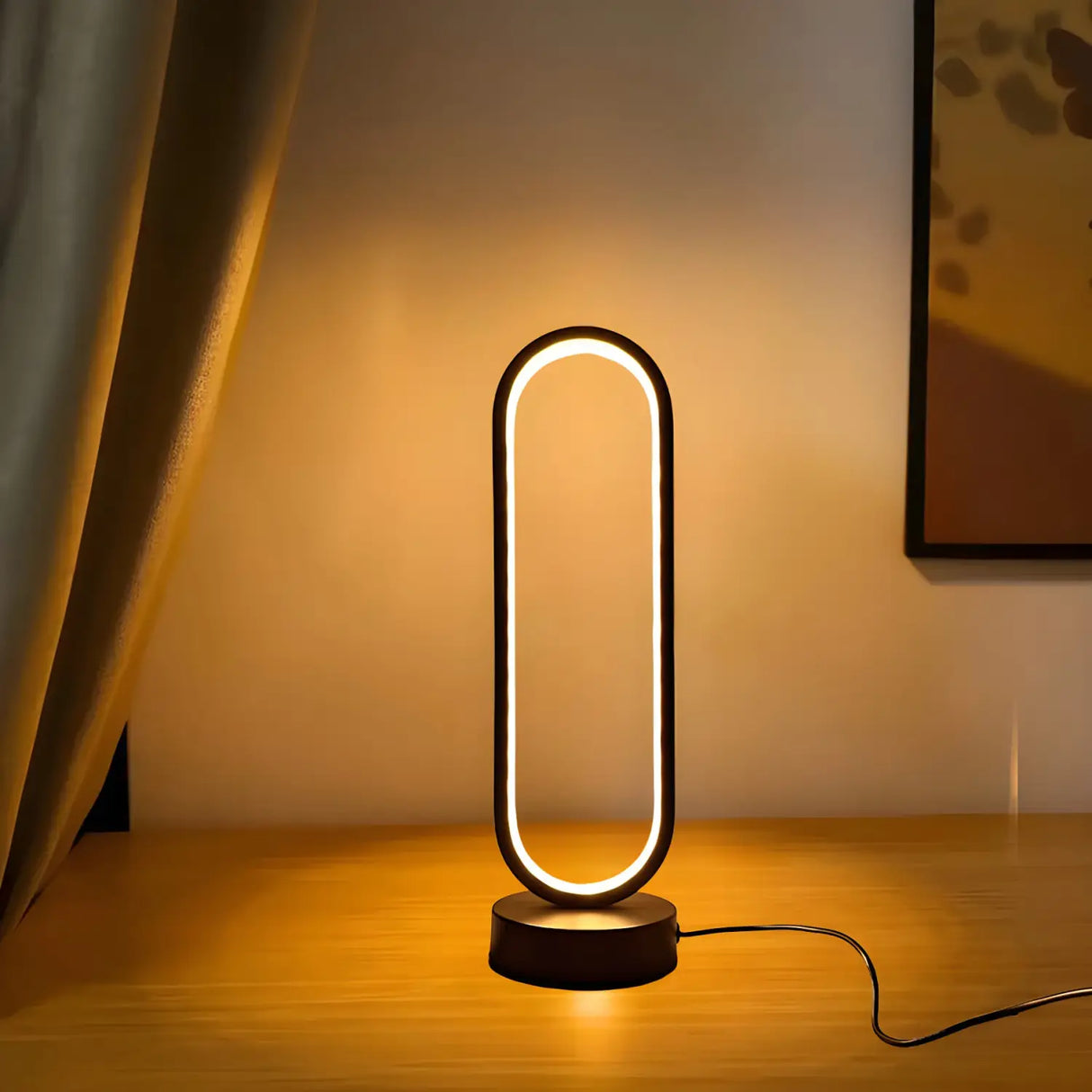 LED Lamps - 3 Color Dimming Ring Bedside Table Lamp