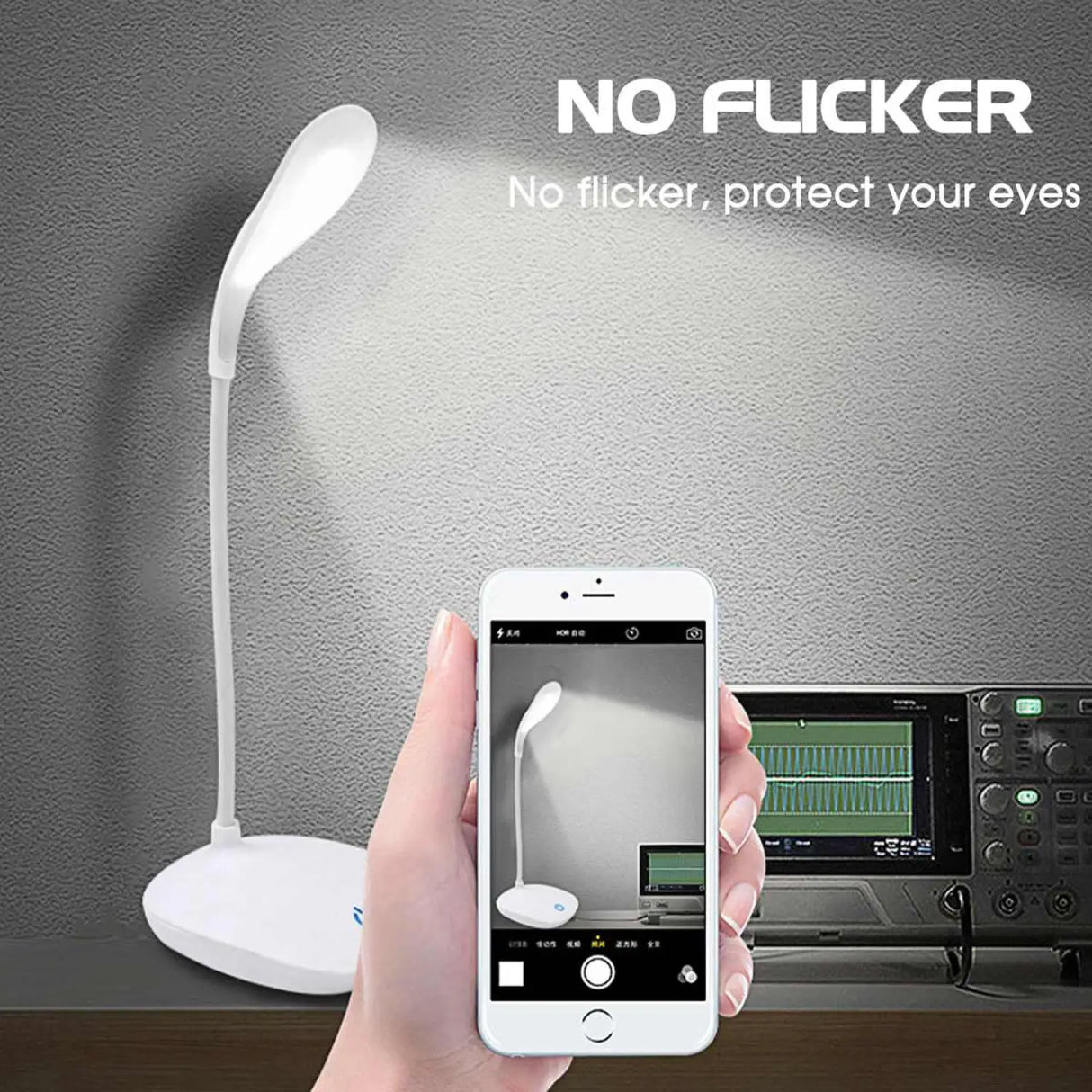 LED Table Lamp for Office Desk or Nightstand with Touch Control Light