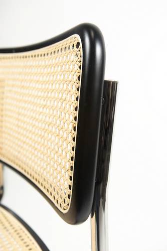 Marcel Breuer Cesca Cane Side Chair - Black Wood