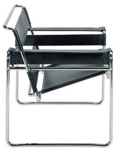 Marcel Breuer Wassily Chair - Black Leather