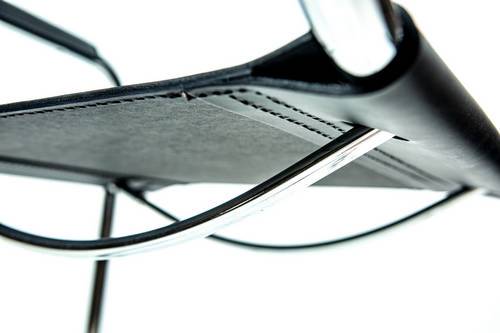 Mart Stam Cantilever Side Chair - Black Leather