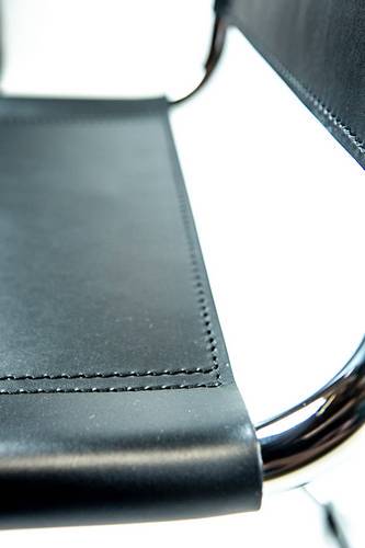 Mart Stam Cantilever Side Chair - Black Leather