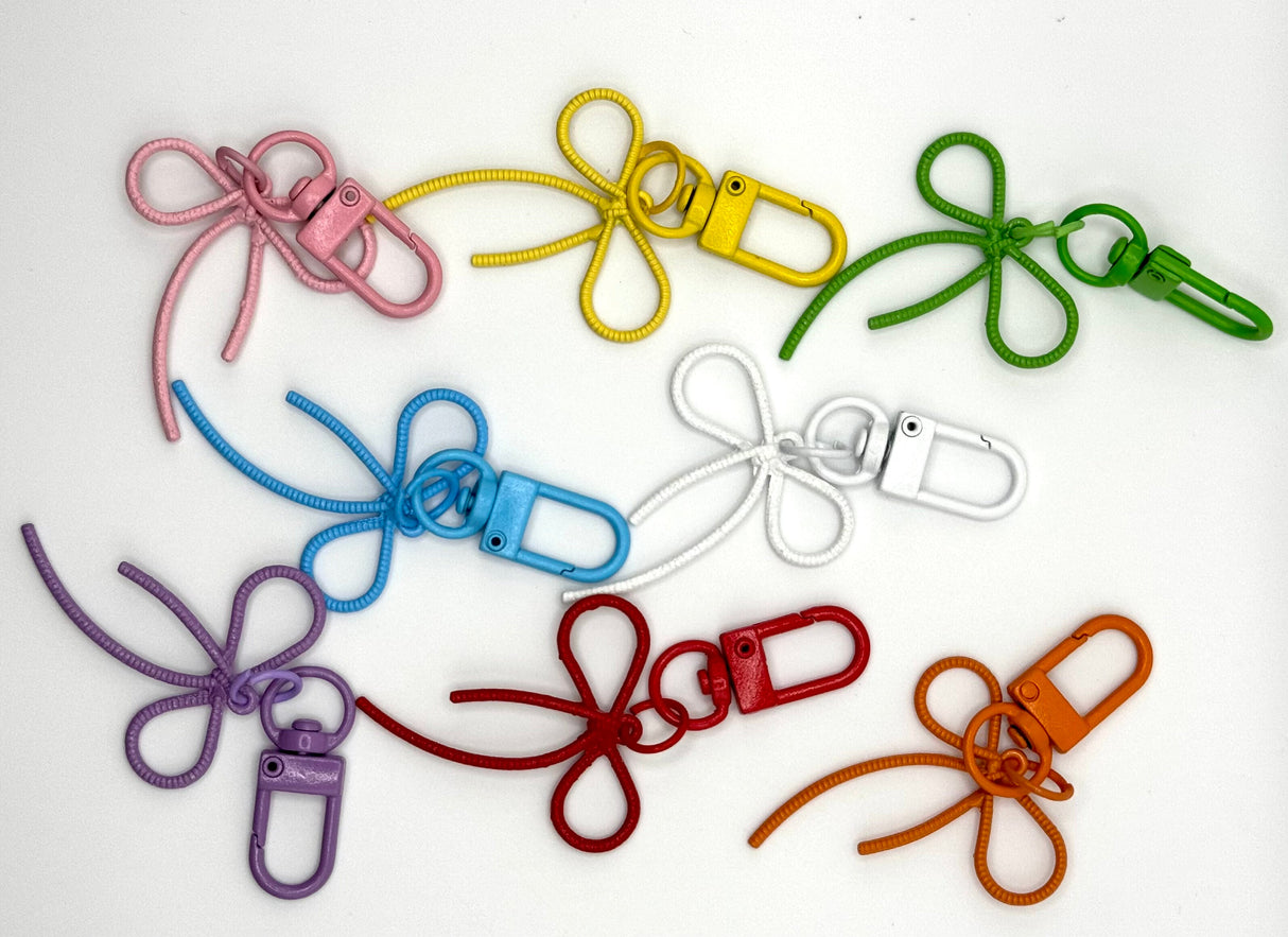 Colorful Bow Metal Keychain and Bag Charm