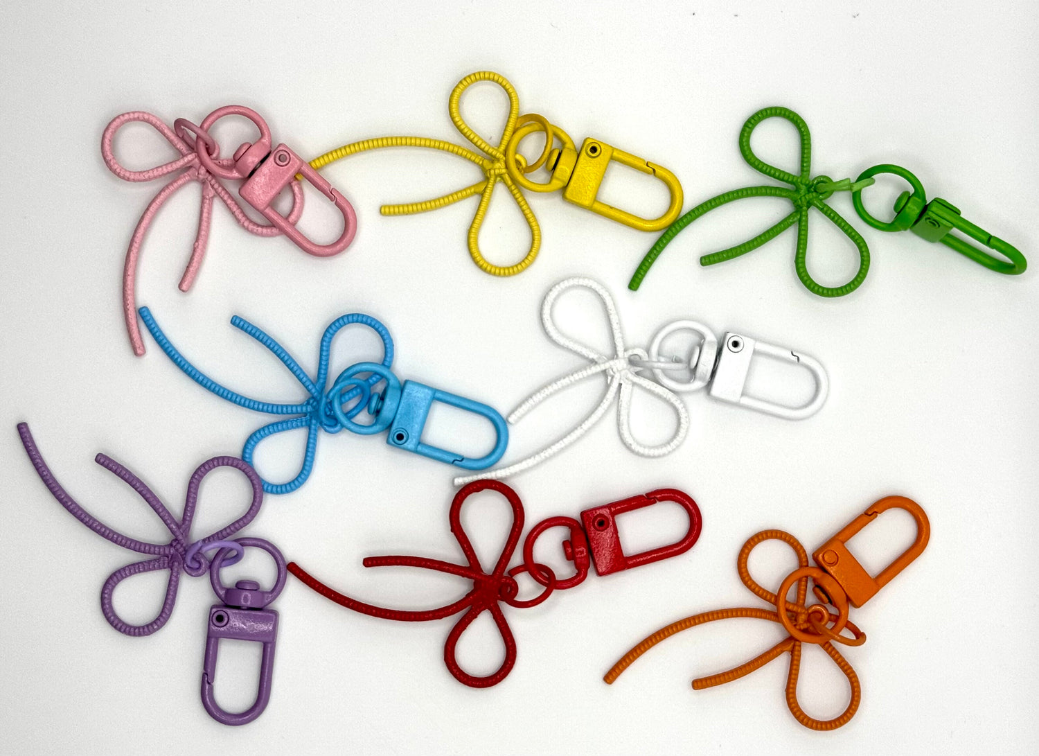 Colorful Bow Metal Keychain and Bag Charm