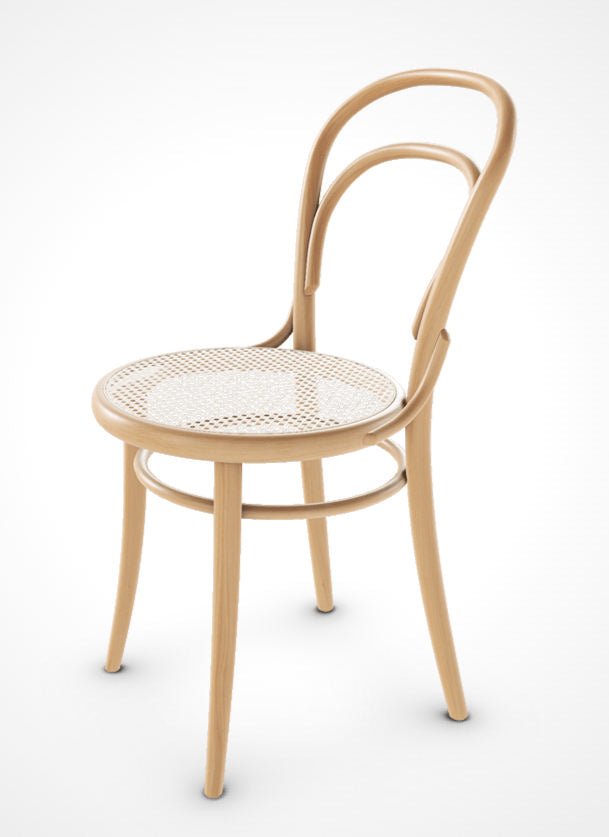 Michael Thonet No. 14 Bentwood Chair by Ton - Natural Beechwood / Cane Seat