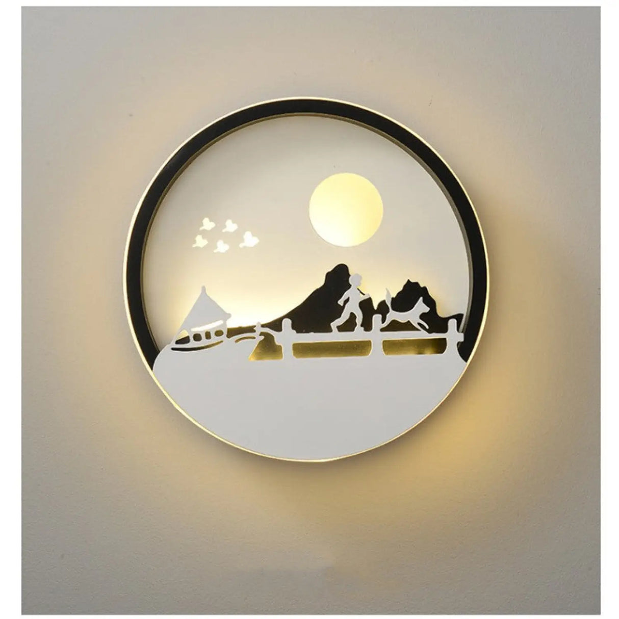 Modern Minimalist Wall Art Lamp for Bedroom and Background Decor