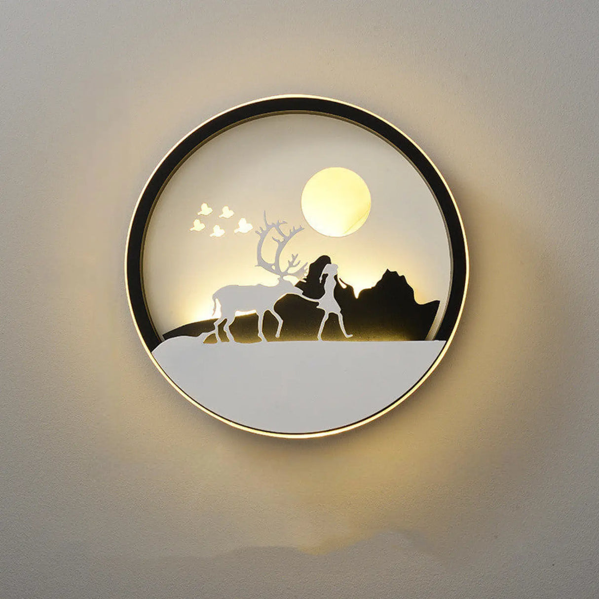 Modern Minimalist Wall Art Lamp for Bedroom and Background Decor