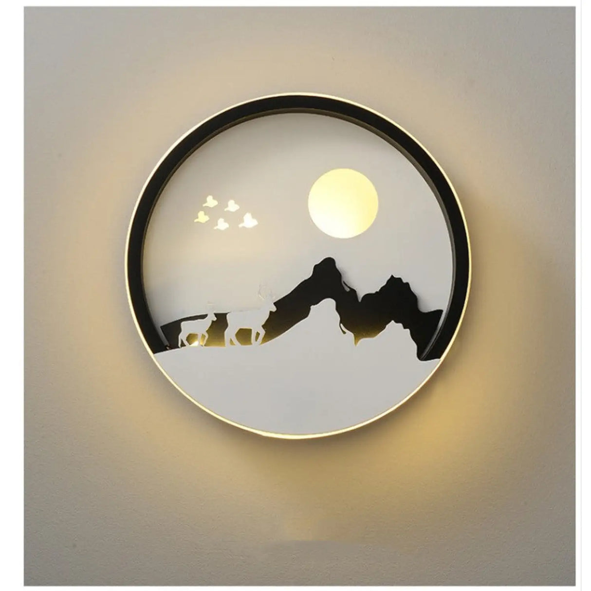 Modern Minimalist Wall Art Lamp for Bedroom and Background Decor