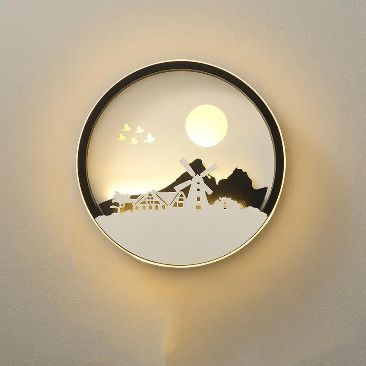 Modern Minimalist Wall Art Lamp for Bedroom and Background Decor