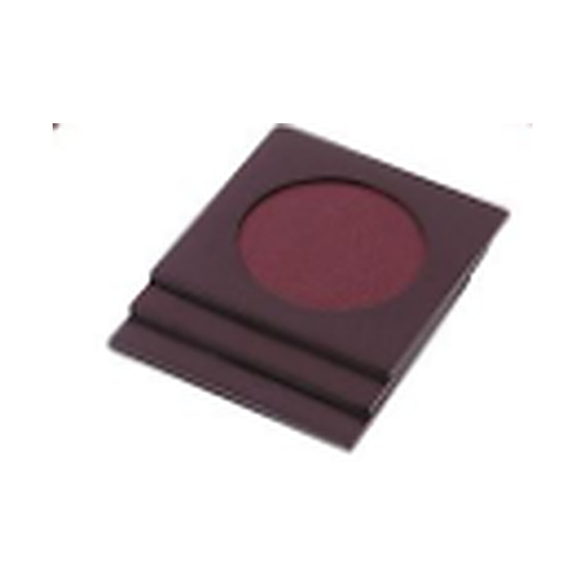 MOOG wooden coaster in burgundy with recessed round insert