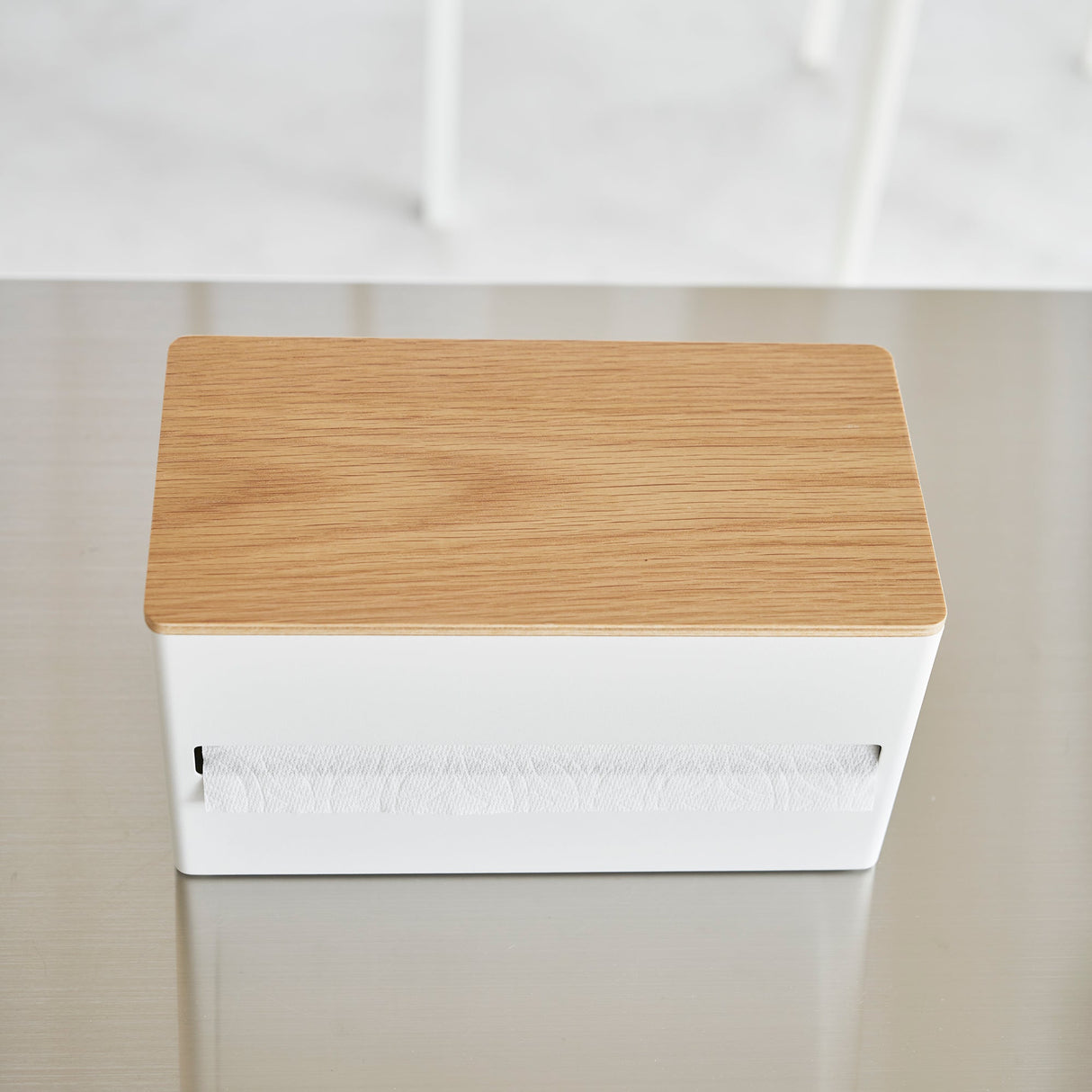 Paper Towel Dispenser - Steel + Wood