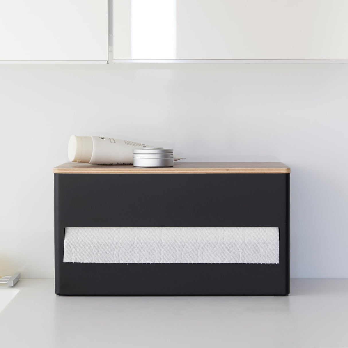 Paper Towel Dispenser - Steel + Wood