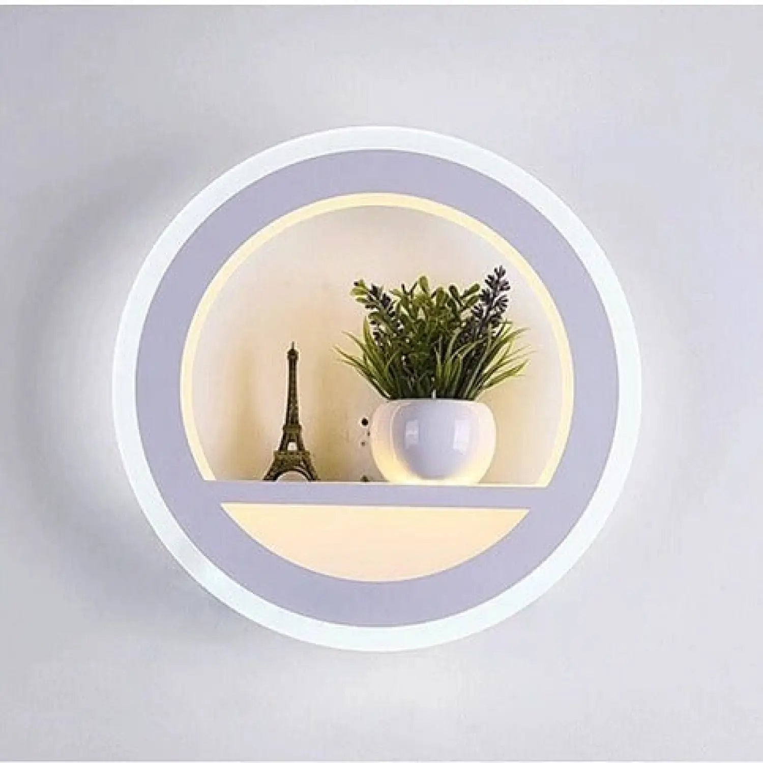 Nordic Crystal Circular Lamp with Simple LED Design for Living Room & Bedroom