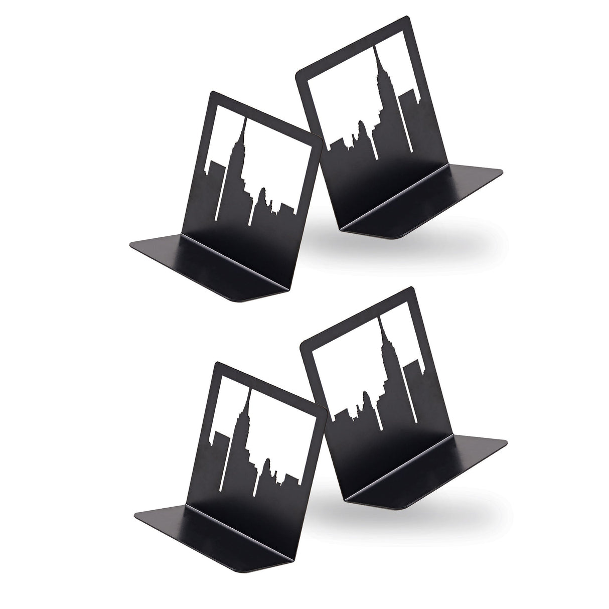 NYC Skyline Bookends 2-Pack – Metal Book Ends by Geomod