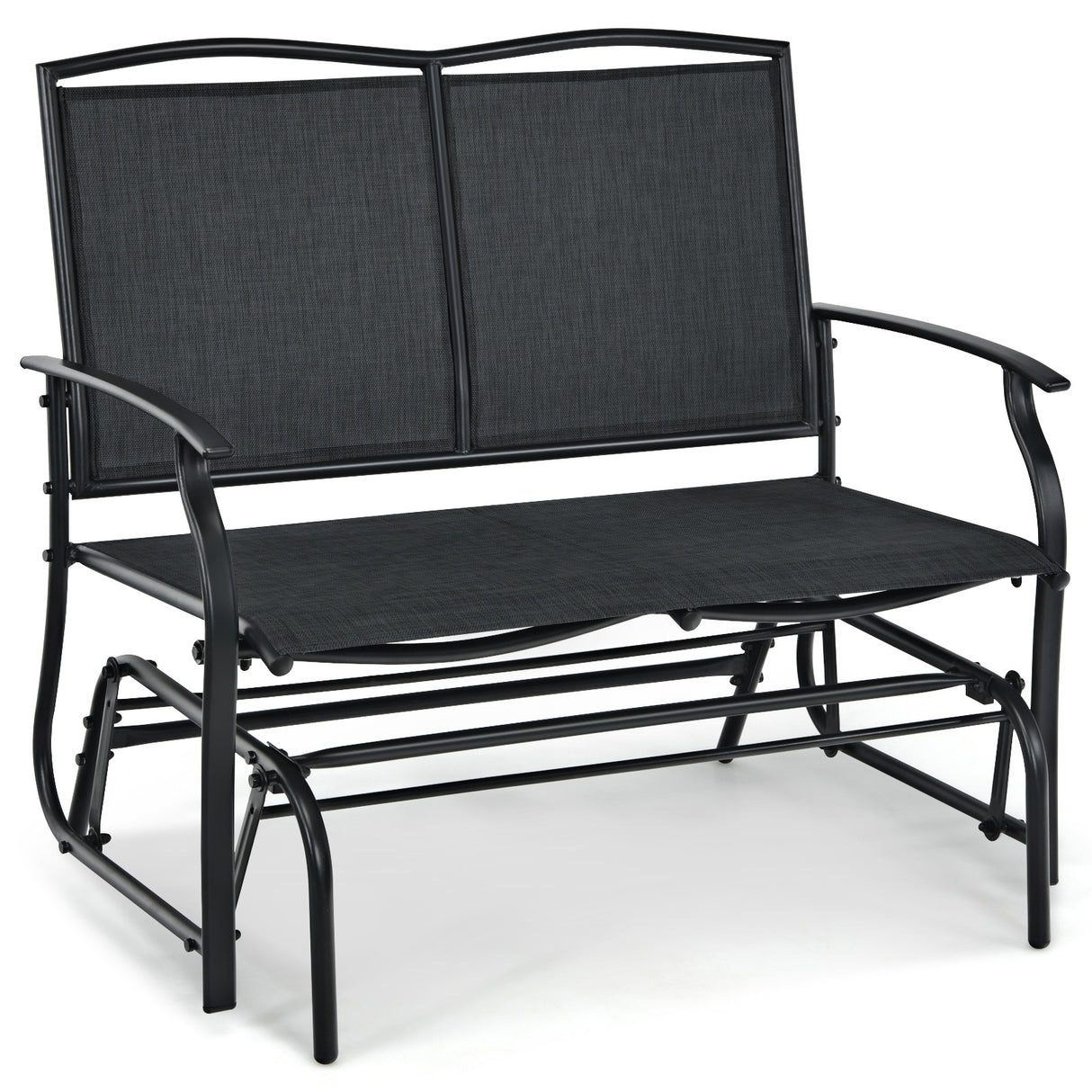 Outdoor Iron Patio Rocking Chair for Backyard and Lawn