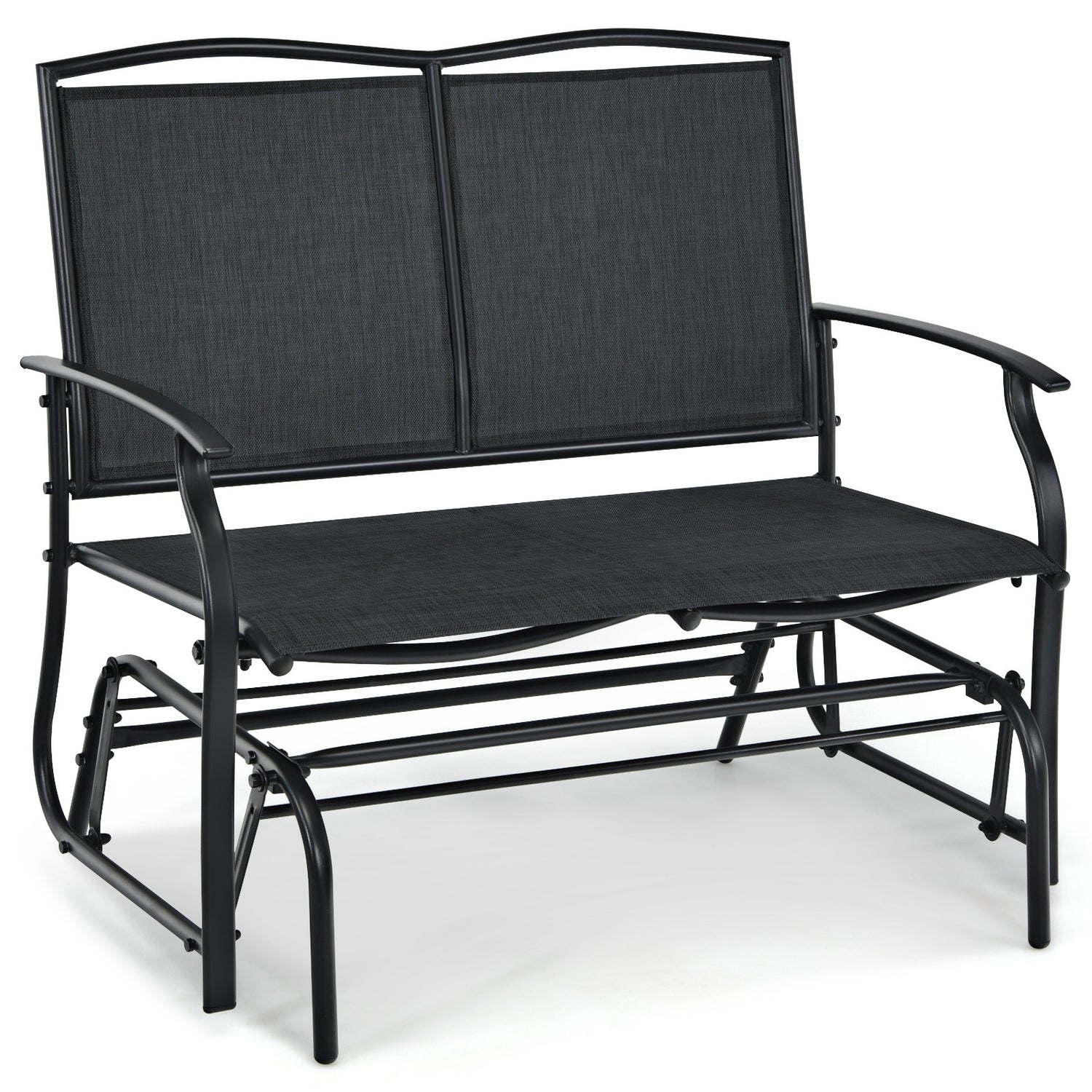 Outdoor Iron Patio Rocking Chair for Backyard and Lawn