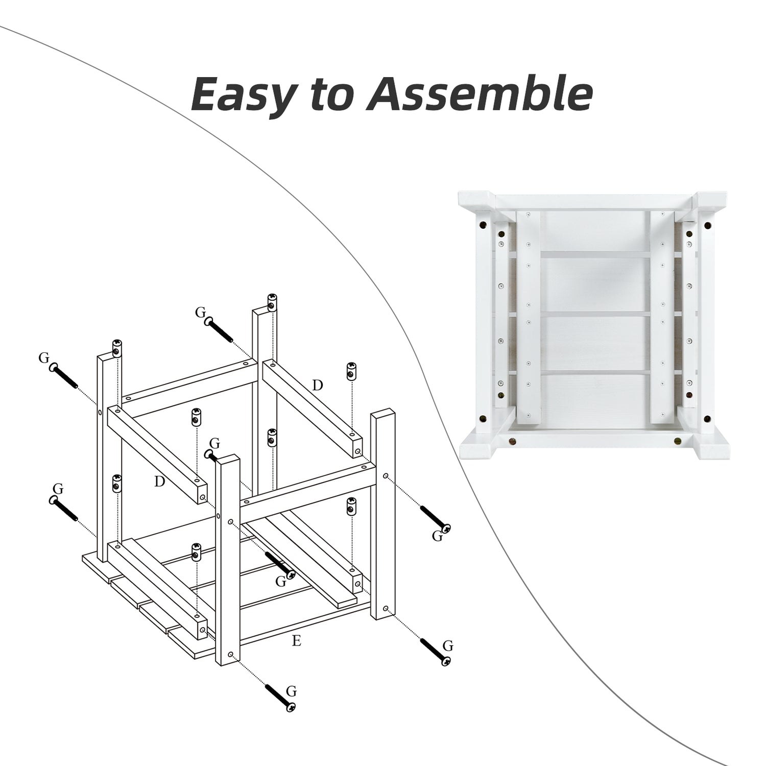 15 Inch Patio Square Wooden Slat End Side Coffee Table for Garden