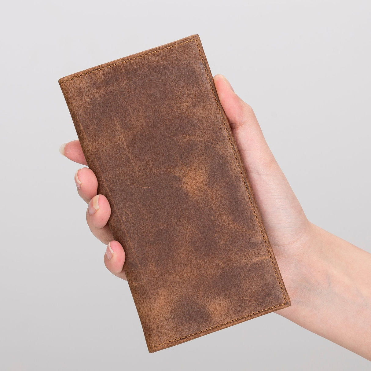 Ouray Handmade Full-Grain Leather Long Wallet for Men and Women