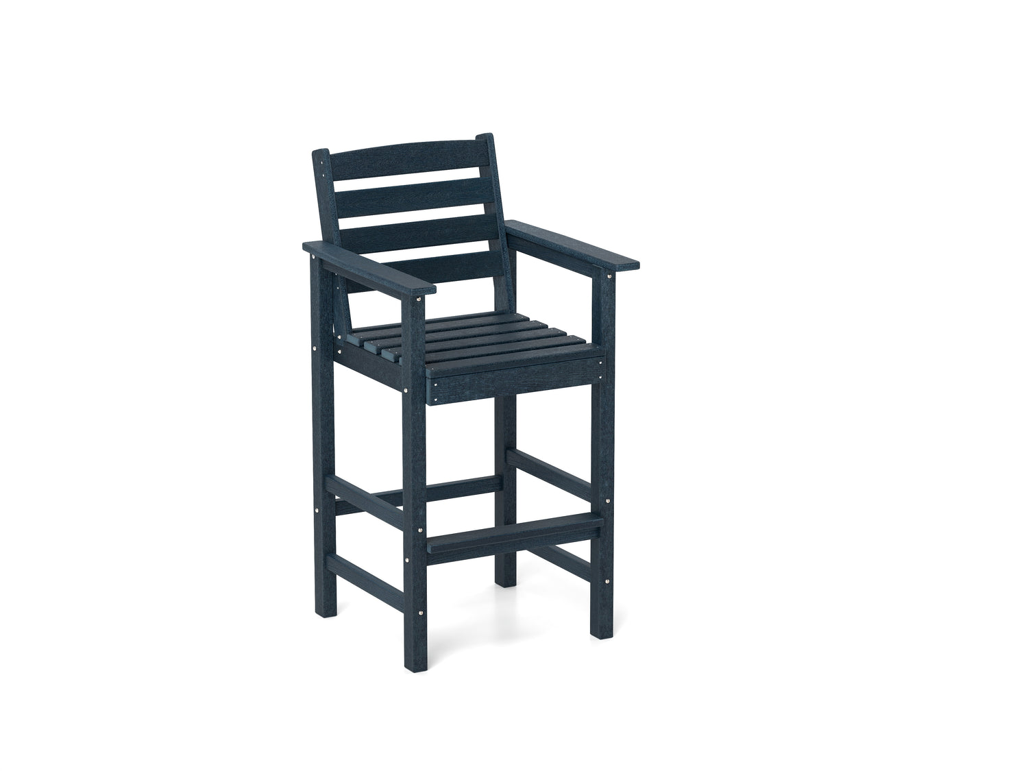 Patio HDPE Adirondack Bar Chairs Set of 2 with Wide Armrests
