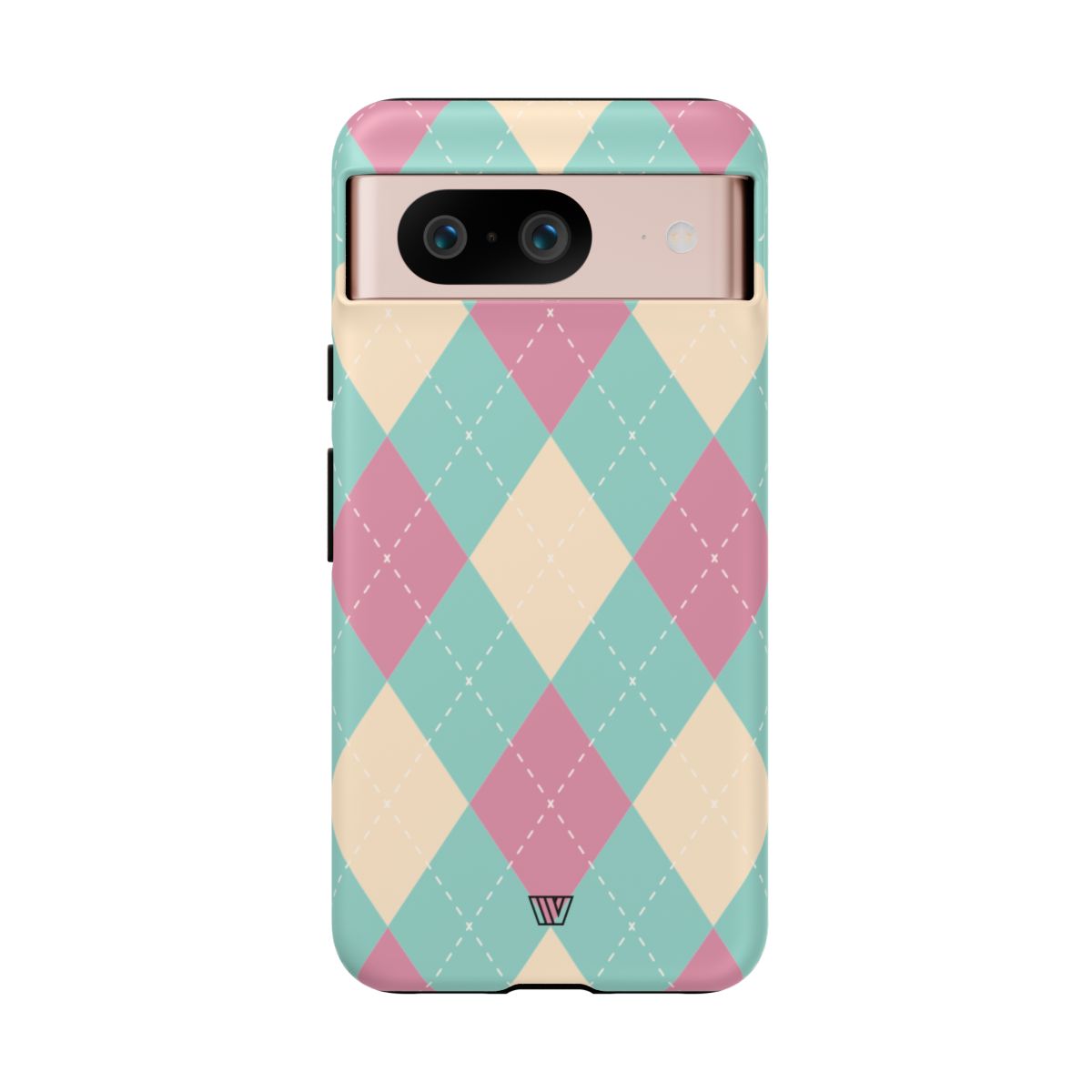 BLUE PINK BEIGE ARGYLE | Tough Phone Case